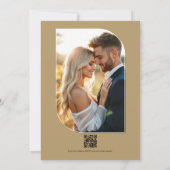 Oyster Pearl, Soft Taupe & Champagne Blush Wedding Kaart (Achterkant)