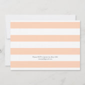 Oyster Pearl thema Verjaardag | perzikstrepen Kaart (Achterkant)