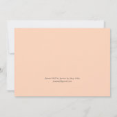 Oyster Pearl thema Verjaardag | Perzikthema Kaart (Achterkant)