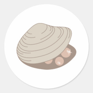 Oyster Pearls Ronde Sticker