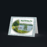 Oyster Pond Scene Son Birthday Card Kaart<br><div class="desc">Als kind heb ik vele zomerdagen doorgebracht in de wateren van Oyster Pond.  Er waren altijd veel dingen te zien (schildpadden,  schildpadden,  vissen,  vogels,  waterinsecten,  enz.),  en het was een vreedzaam tijdverdrijf.</div>