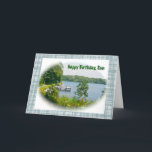 Oyster Pond Scene Son Verjaardag Kaart<br><div class="desc">Als kind bracht ik veel zomerse dagen door met driften over de wateren van Oyster Pond. Er was altijd een veelheid aan dingen te zien (schildpadden,  beschilderde schildpadden,  vissen,  vogels,  waterbeestjes,  enz.),  En het was een vredig tijdverdrijf.</div>