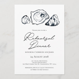 Oyster Rehearsal Dinner Invitation Kaart