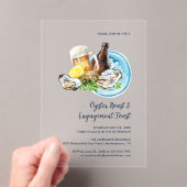 Oyster Roast and Engagement Toast Seafood Party Acryl Uitnodigingen (Insitu (Draagbaar))