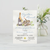 Oyster Roast Bake Party Invitation Kaart (Staand voorkant)
