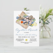 Oyster Roast Bake Party Invitation Kaart (Staand voorkant)