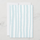 Oyster Roast Blue Stripes Modern Engagement Party Kaart (Achterkant)