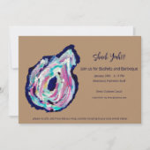 Oyster Roast Bushels en BBQ Uitnodiging - Verboren (Voorkant)