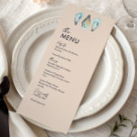Oyster Roast Coastal Seafood Wedding Dinner Menu<br><div class="desc">This elegant oyster-themed wedding menu is perfect for coastal, seaside, and ocean-inspired celebrations. Featuring delicate oyster artwork, it beautifully showcases your cocktail hour, dinner courses, and oyster roast or seafood offerings. Customize the text, fonts, and colors to match your oyster wedding invitation suite for a cohesive, coastal chic look that’s...</div>