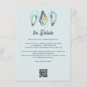 Oyster Roast Coastal Seaside Watercolor Wedding Informatiekaartje (Voorkant)