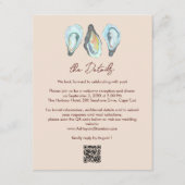Oyster Roast Coastal Seaside Watercolor Wedding Informatiekaartje (Voorkant)