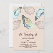 Oyster Roast Coastal Seaside Watercolor Wedding  Kaart (Voorkant)
