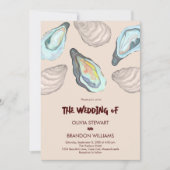 Oyster Roast Coastal Seaside Watercolor Wedding Kaart (Voorkant)