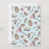 Oyster Roast Coastal Seaside Watercolor Wedding Kaart (Achterkant)