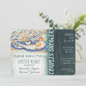 Oyster Roast Couples Shower in Ocean Colors Kaart (Staand voorkant)