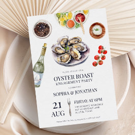 Oyster Roast Elegant Coastal Engagement Party Kaart