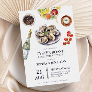 Oyster Roast Elegant Coastal Engagement Party Kaart