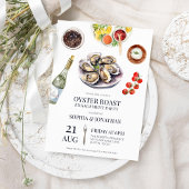 Oyster Roast Elegant Coastal Engagement Party Kaart