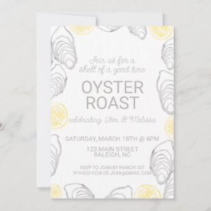Oyster Roast Engagement Party Kaart
