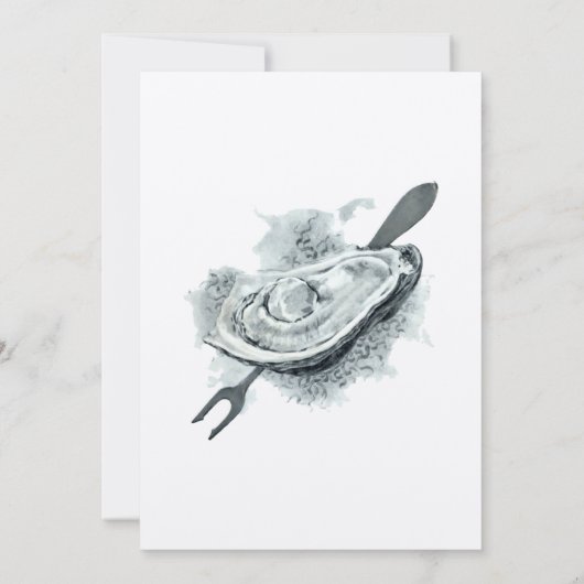  Oyster Roast Invitation Sjabloon Kaart (Achterkant)