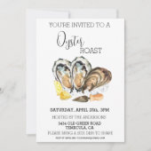 Oyster Roast Invitation Waterverf Cookout Kaart (Voorkant)