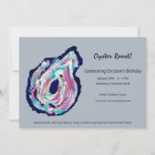 Oyster Roast Party Invitation in Light Grey Kaart (Voorkant)