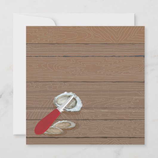 Oyster Roast Party-uitnodigingen Kaart (Achterkant)