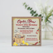 Oyster Roast Party-uitnodigingen Kaart (Staand voorkant)