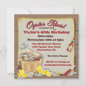 Oyster Roast Party-uitnodigingen Kaart (Voorkant)