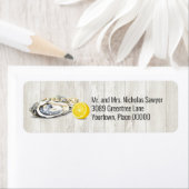 Oyster Roast Seafood Nautical Return Address Etiket (Insitu)
