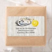 Oyster Roast Seafood Nautisch adres Etiket (Insitu)