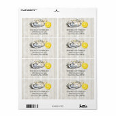 Oyster Roast Seafood Nautisch adres Etiket (Full Sheet)