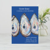 Oyster Roast Thmed Birthday Party Invitation Kaart (Staand voorkant)