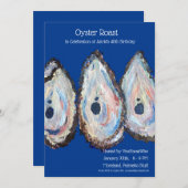 Oyster Roast Thmed Birthday Party Invitation Kaart (Voorkant / Achterkant)