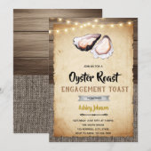 Oyster roast-uitnodiging kaart (Voorkant / Achterkant)