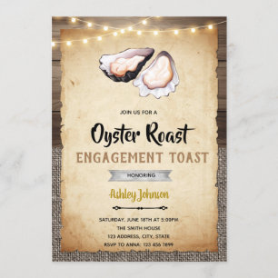 Oyster roast-uitnodiging kaart