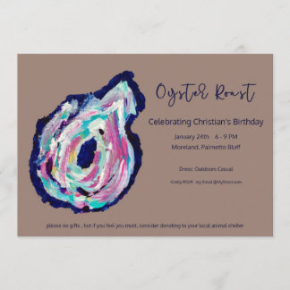 Oyster Roast verjaardagsuitnodiging Kaart