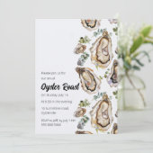 Oyster Roast waterverf uitnodiging (Staand voorkant)