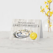 Oyster Roast Zeevruchten Nautische Dank u Kaart (Gele Bloem)