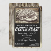 Oyster Roast Zwart en Wit All Purpose Kaart (Voorkant / Achterkant)