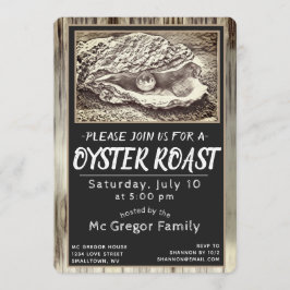 Oyster Roast Zwart en Wit All Purpose Kaart