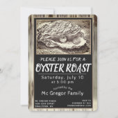 Oyster Roast Zwart en Wit Allround Kaart (Voorkant)