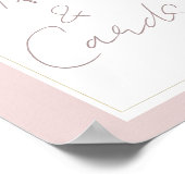 Oyster Roze & Goud Modern Huwelijkscadeaus Kaarten Poster (Hoek)