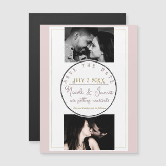 Oyster Roze & Goud Modern Minimal Save the Date