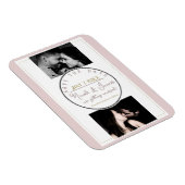 Oyster Roze & Goud Modern Minimal Save the Date Magneet (Rechterzijde)