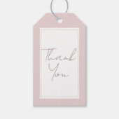 Oyster Roze & Goud Modern Minimal Wedding Cadeaulabel (Voorkant)