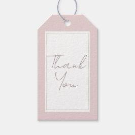 Oyster Roze & Goud Modern Minimal Wedding Cadeaulabel