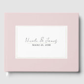 Oyster Roze & Goud Modern Minimal Wedding Gastenboek (Voorkant)