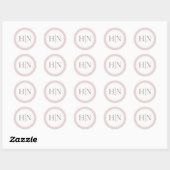 Oyster Roze & Goud Modern Minimal Wedding Ronde Sticker (Vel)