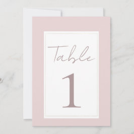 Oyster Roze & Goud Moderne Trouwtafel Nummer Kaart